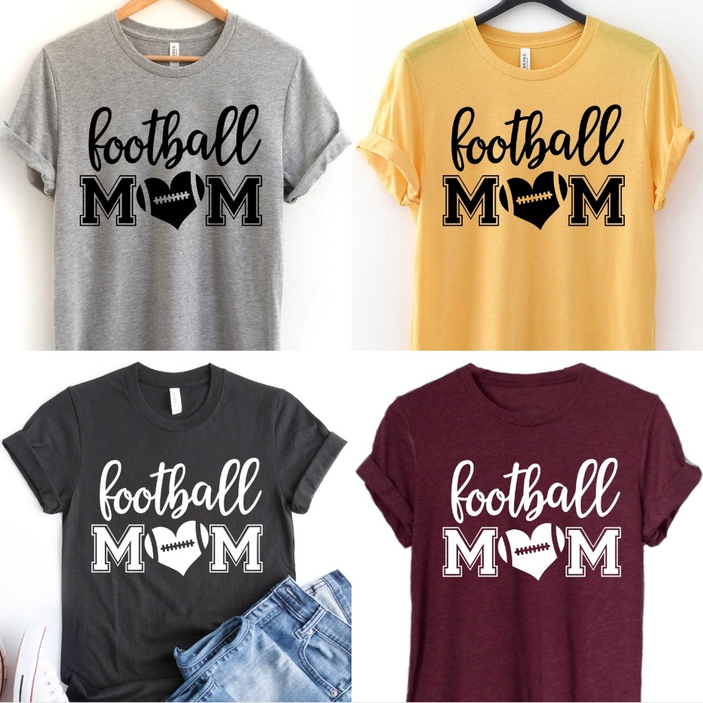 Football Mom Mama T Shirt Tee Crewneck